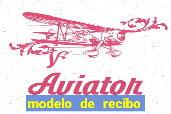 modelo de recibo de pagamento word