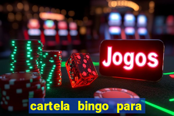 cartela bingo para cha de cozinha imprimir gratis