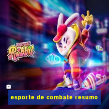 esporte de combate resumo