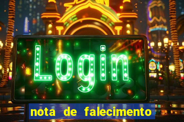 nota de falecimento a tribuna santos hoje
