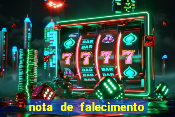 nota de falecimento a tribuna santos hoje