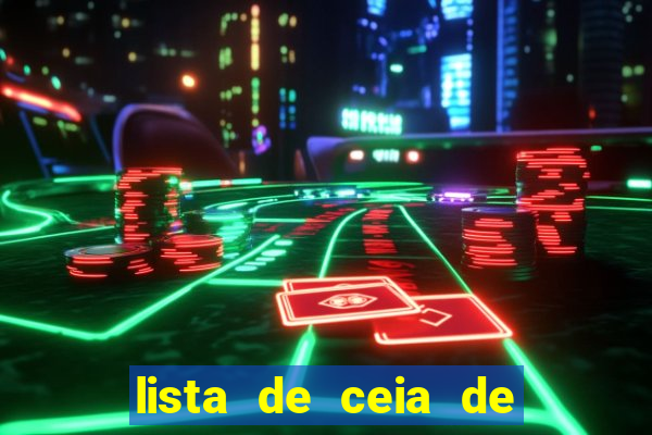 lista de ceia de natal para 20 pessoas