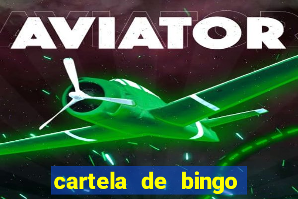 cartela de bingo pra imprimir