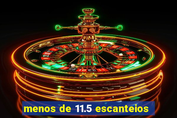 menos de 11.5 escanteios