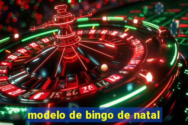 modelo de bingo de natal