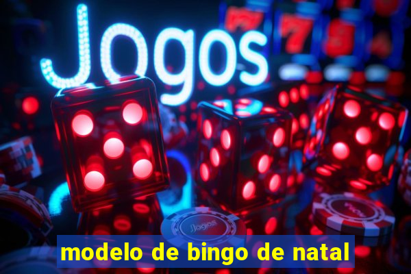 modelo de bingo de natal