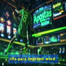 rifa para imprimir word