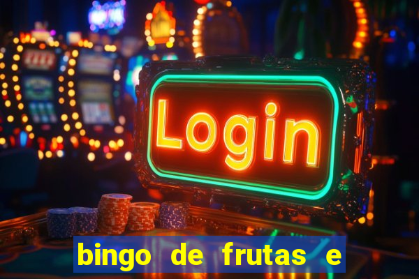 bingo de frutas e legumes para imprimir
