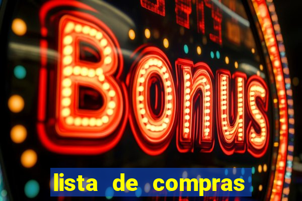 lista de compras para 2 pessoas