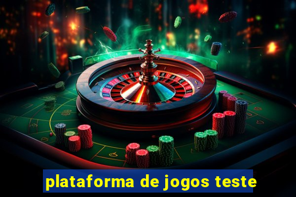 plataforma de jogos teste