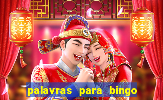 palavras para bingo cha de bebe