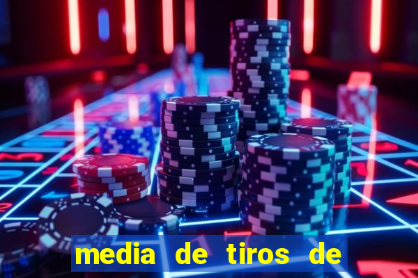 media de tiros de meta por jogo
