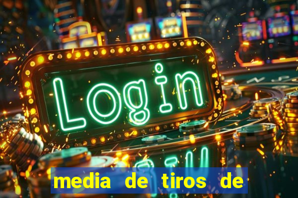 media de tiros de meta por jogo