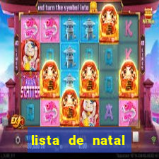 lista de natal para imprimir