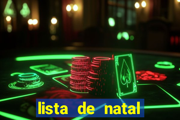 lista de natal para imprimir