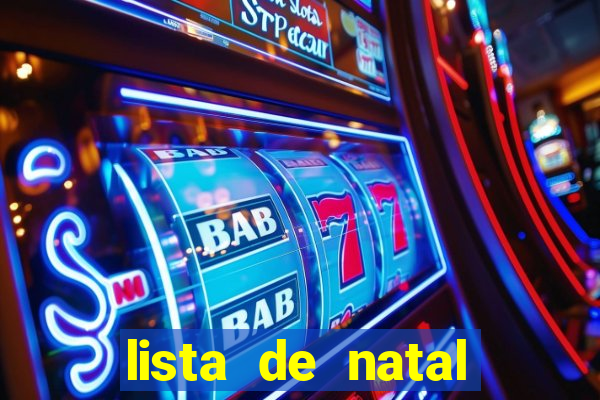 lista de natal para imprimir