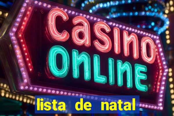 lista de natal para imprimir