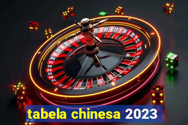 tabela chinesa 2023