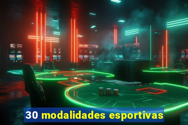 30 modalidades esportivas