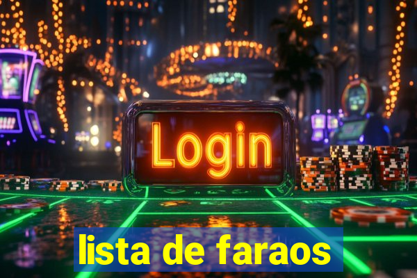 lista de faraos