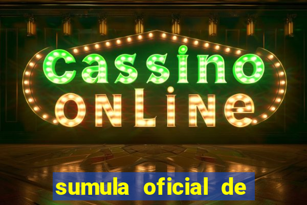 sumula oficial de futebol 7 society excel