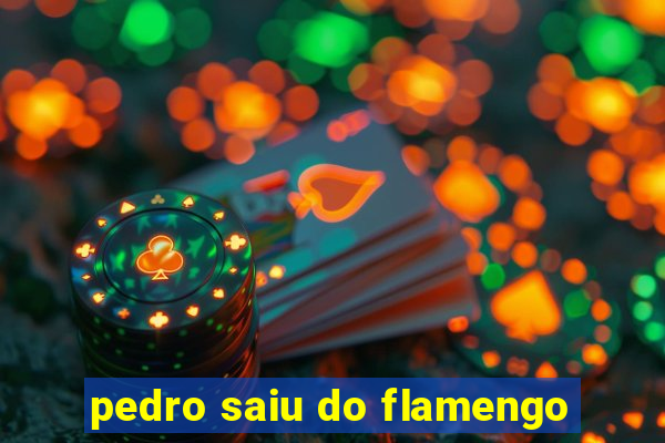 pedro saiu do flamengo