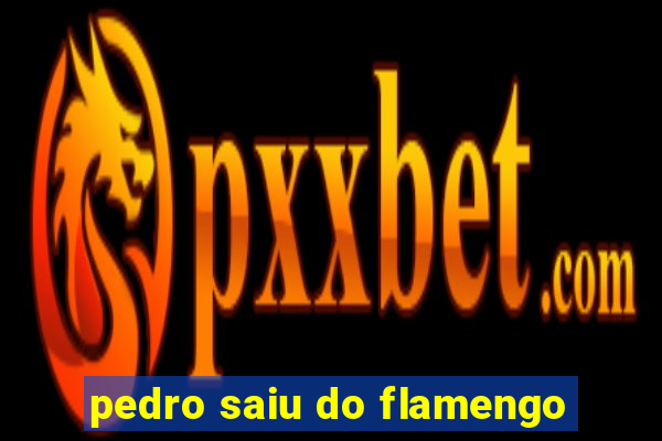 pedro saiu do flamengo