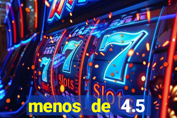 menos de 4.5 escanteios o que significa
