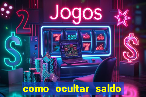 como ocultar saldo na betfair