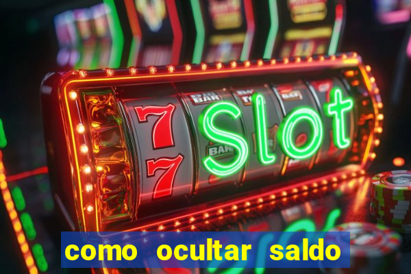 como ocultar saldo na betfair