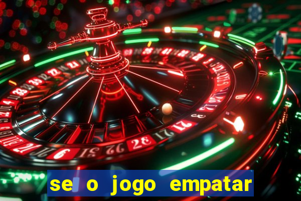 se o jogo empatar hoje quem ganha