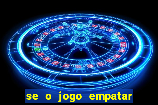 se o jogo empatar hoje quem ganha