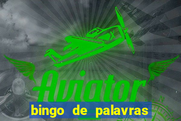 bingo de palavras 3 ano