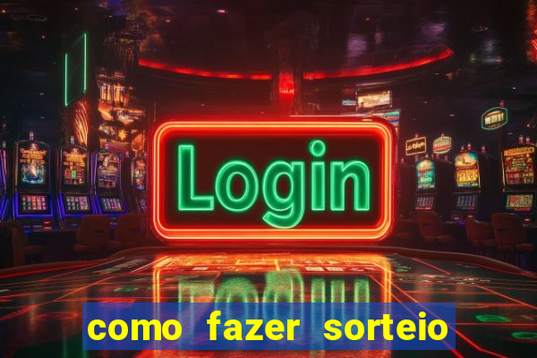 como fazer sorteio de cores online