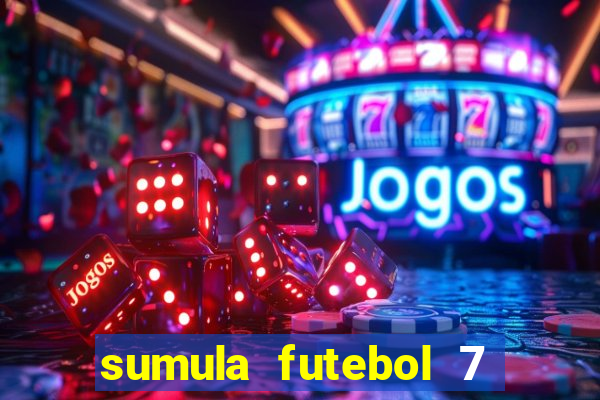 sumula futebol 7 society excel