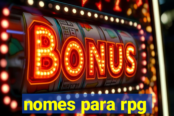 nomes para rpg