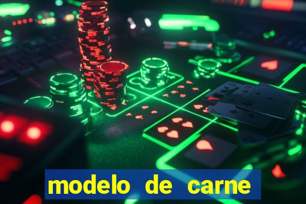 modelo de carne para pagamento