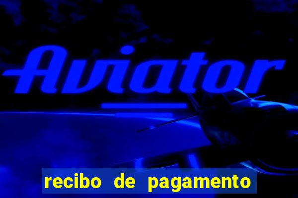recibo de pagamento em word