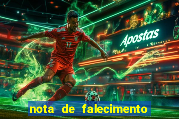 nota de falecimento em campos altos hoje