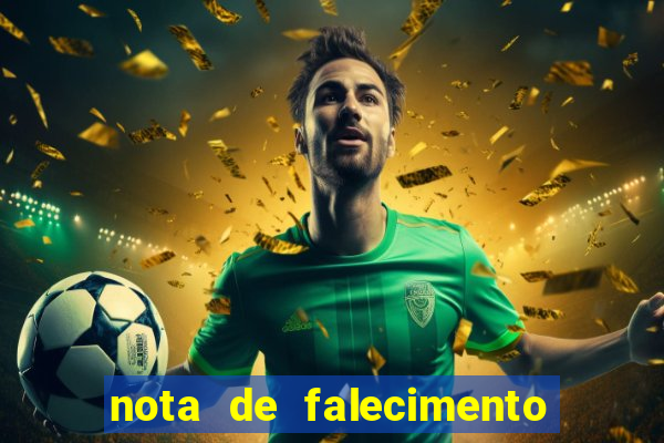 nota de falecimento em campos altos hoje
