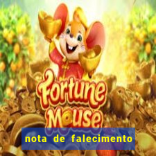 nota de falecimento em campos altos hoje