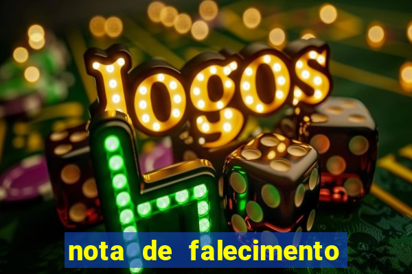 nota de falecimento em campos altos hoje
