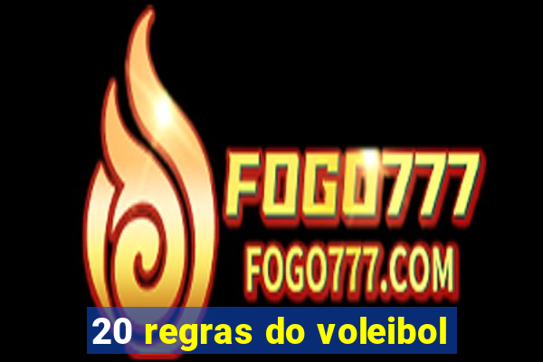 20 regras do voleibol