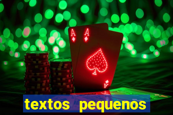 textos pequenos para alfabetizar