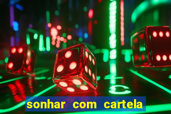 sonhar com cartela de bingo