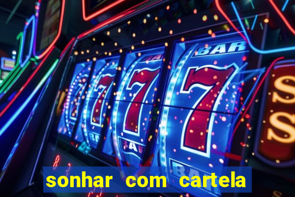 sonhar com cartela de bingo