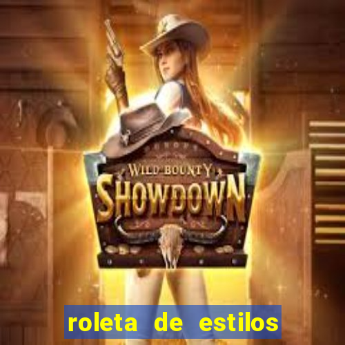 roleta de estilos de roupas