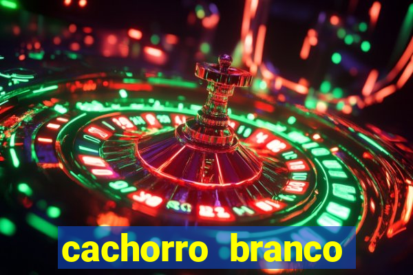 cachorro branco desenho animado