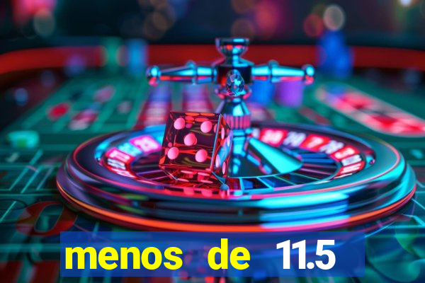 menos de 11.5 escanteios o que significa