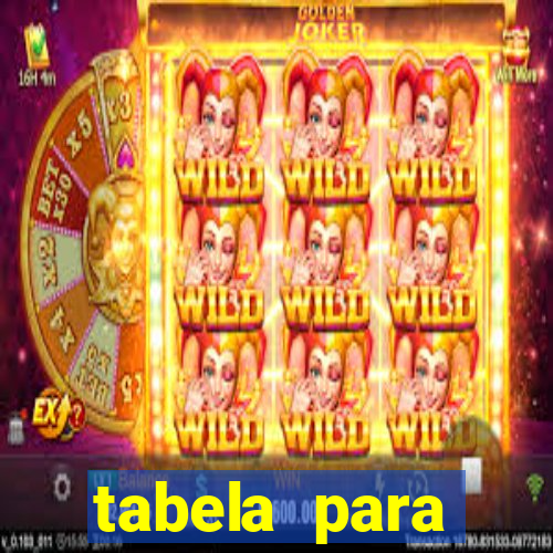 tabela para misturar cores